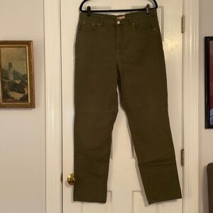 Faded Glory Stretch Classic Olive Colored Jeans Size 18 Tall